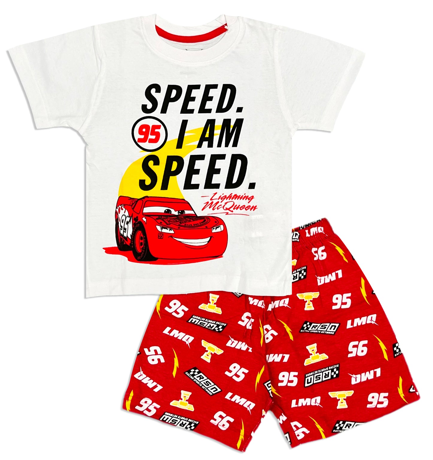 Disney Cars Lightning McQueen Cotton Pajama Set for Kids