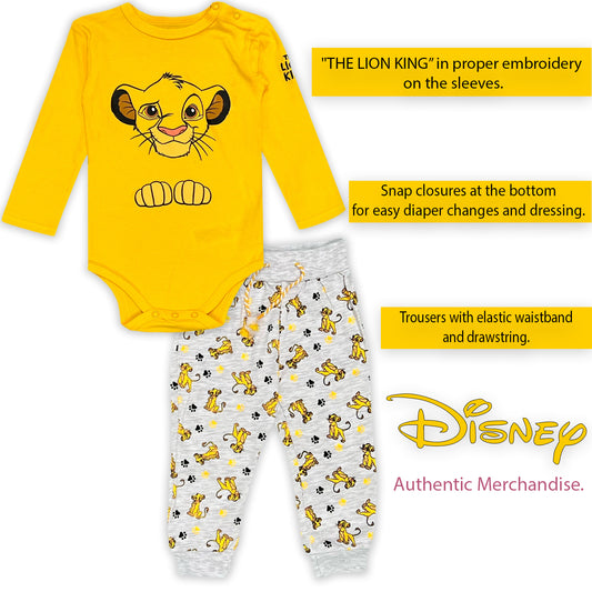 Disney The Lion King Simba Cotton Bodysuit with Joggers for Baby