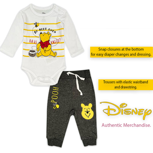 Disney Winnie the Pooh Long Sleeve Baby Bodysuit with Joggers