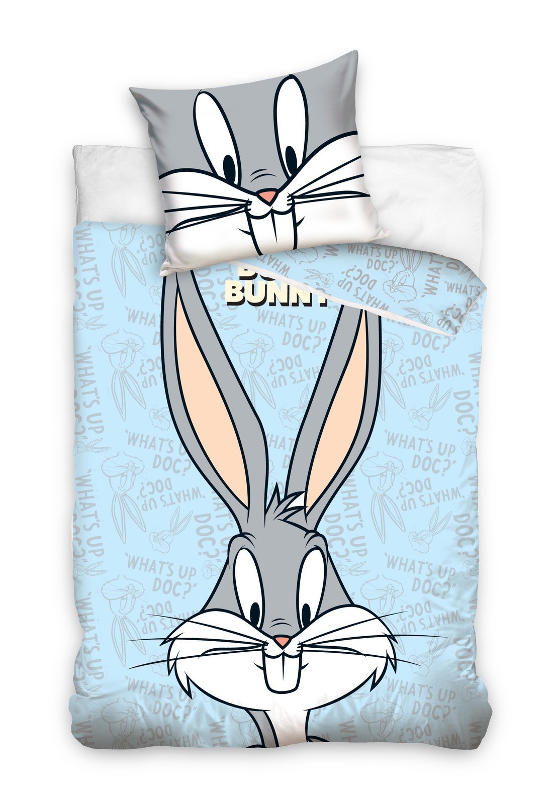 Looney Tunes Bugs Bunny 100% Cotton Cot Bed Baby Duvet Cover 100x135, 40x60 cm