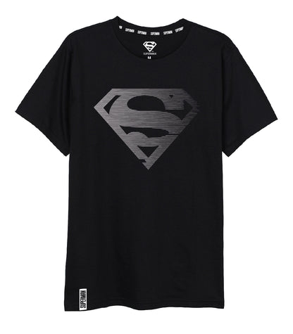 Superman Men's Short Sleeve Ribbed crew neck T-shirt Cotton