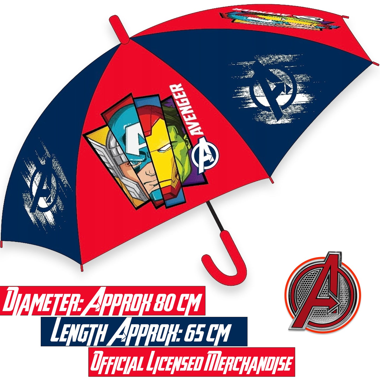 Marvel Avengers Superhero Stick Umbrella for Kids