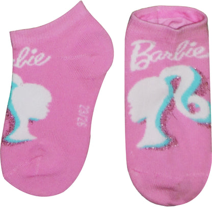 Barbie Kids Girls Calf Socks Cotton 2 Pair Pack