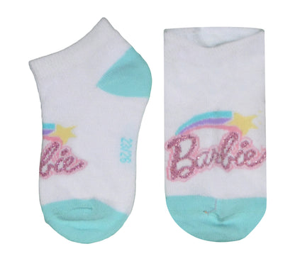 Barbie Kids Girls Calf Socks Cotton 2 Pair Pack