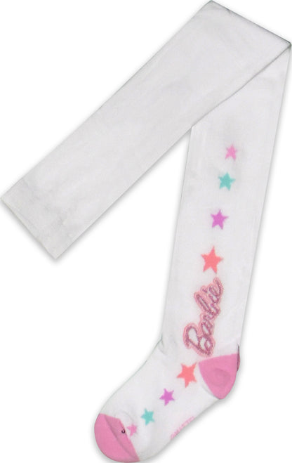 Official Licensed Barbie Girls Cotton Rich Tights Pack of 2