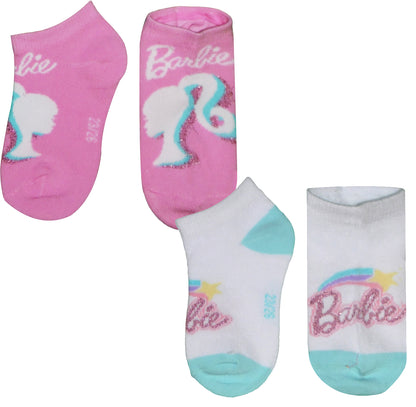 Barbie Kids Girls Calf Socks Cotton 2 Pair Pack