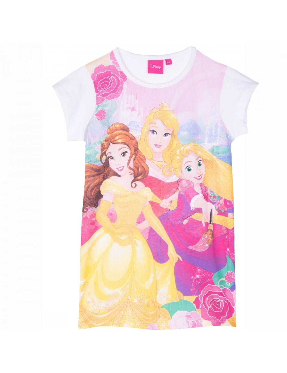 Disney Princess Kids Girls Cotton Round Neck Nightgown Nightie