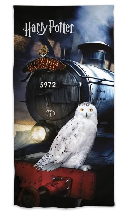 Harry Potter Hogwarts Express Owl Hedwig Cotton Beach Towel 70 x 140 cm