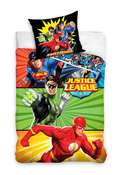 Justice League Duvet Cover with one pillowcase 160x200+70x80 CM 100% Cotton EU size
