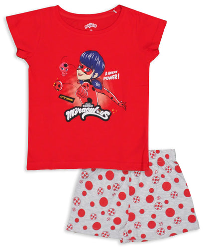 Miraculous Ladybug Cotton Short Sleeve Pyjama Set for Girls