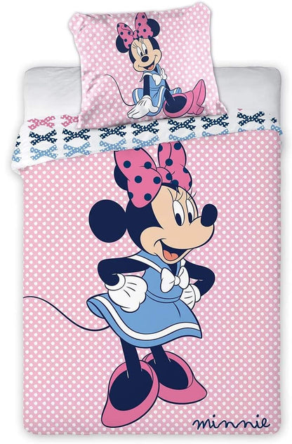 Minnie Mouse COT BED Duvet Cover Set Quilt Covers Bedding Sets 100 x 135 cm + 40 x 60 cm