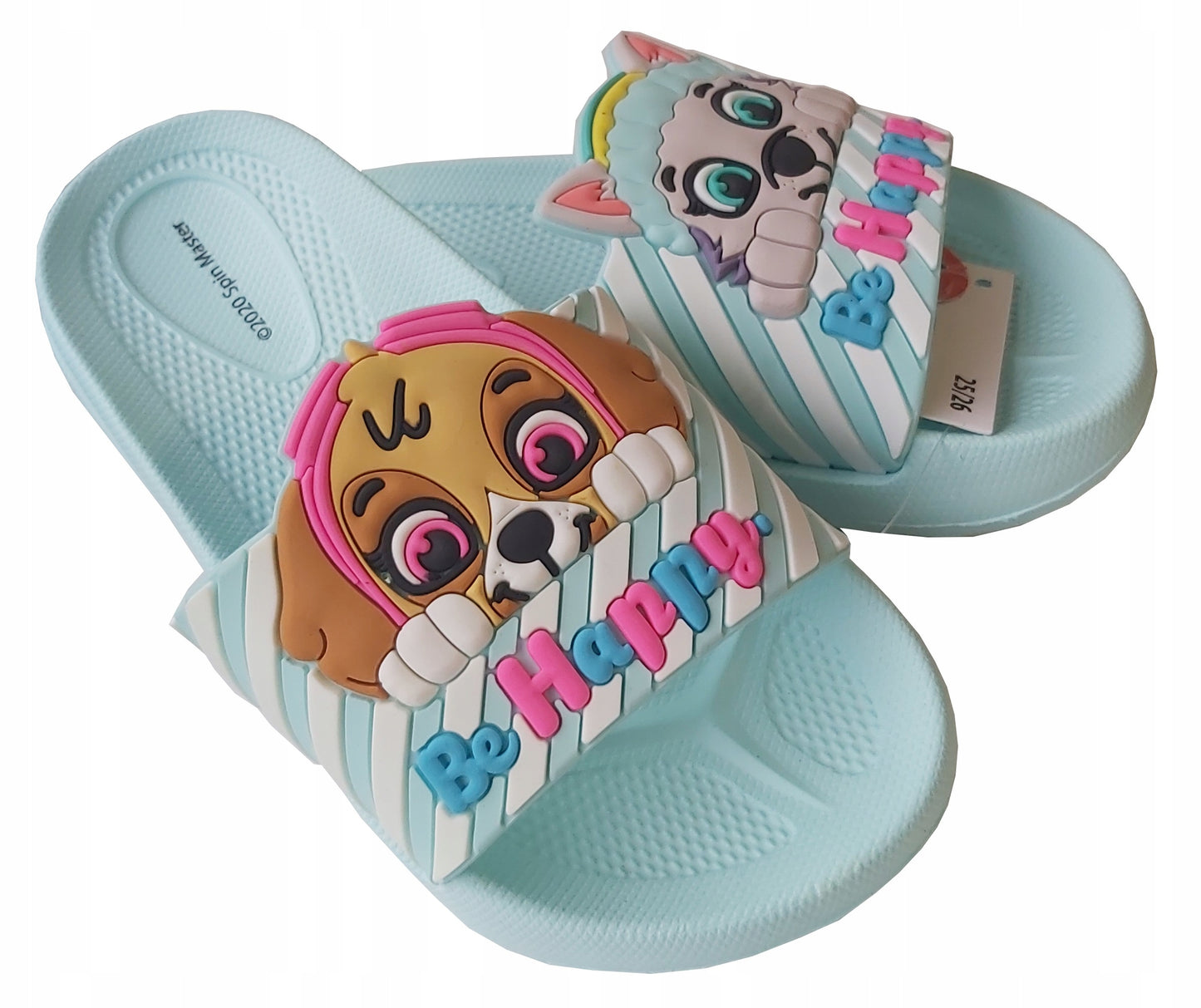 Paw Patrol Pool Beach Slippers PVC Sandals for Kids Turquoise
