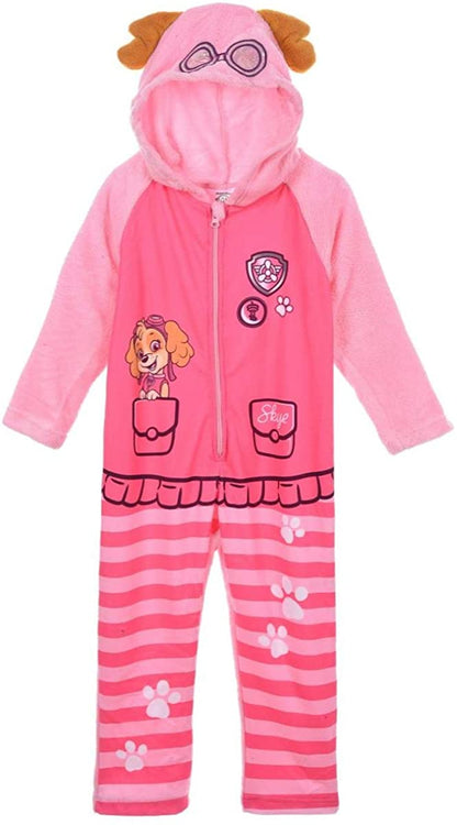 Girls HS2085 Paw Patrol Fleece Nightwear Sleepsuits