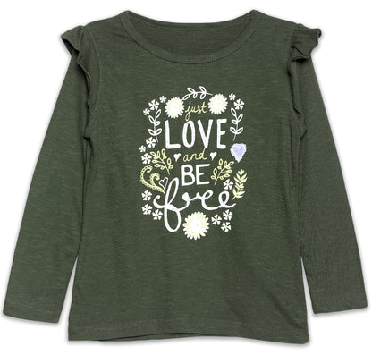 SHOPPE 'N' SMILE Girls Long Sleeve Cotton T Shirt Age 3 to 12 Years