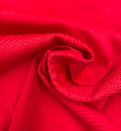 Girls Short Sleeve T-Shirt Woven Top Red 100% Polyester