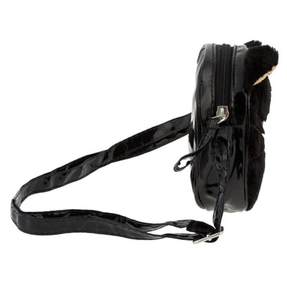 Girls Kitty Kitten Glitter Black Shoulder Bag purse 14x14x5 CM