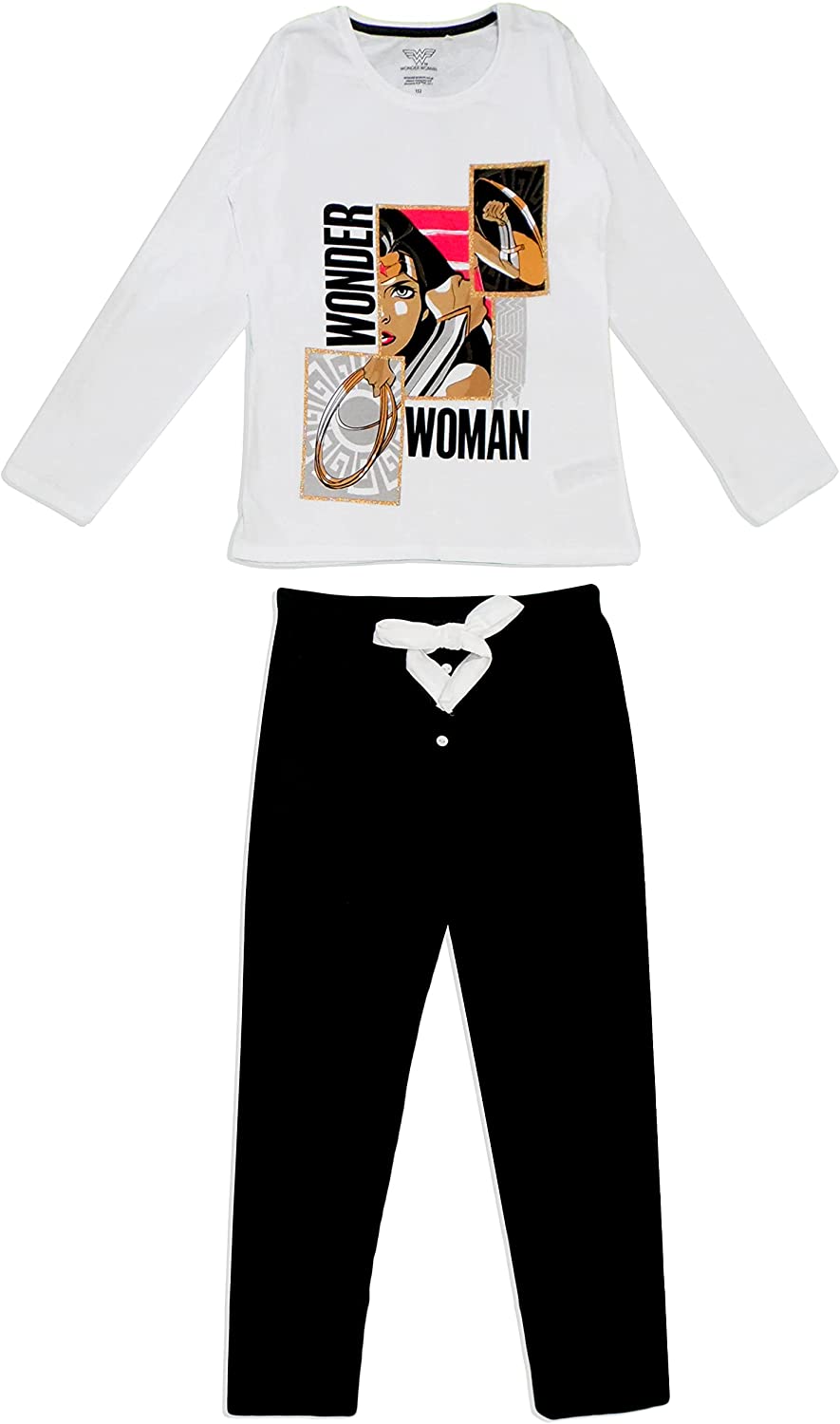 Wonder Woman Girls Teens Cotton Long Sleeve PJs Pajama Pyjama Set Nightwear