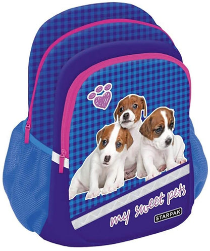 Kids Boys Girls Cute Pet Animals Dogs School Bag Backpack 41 x 31 x 21 cm
